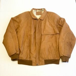 Marlboro Adventure Team Mens Leather Jacket L Tan